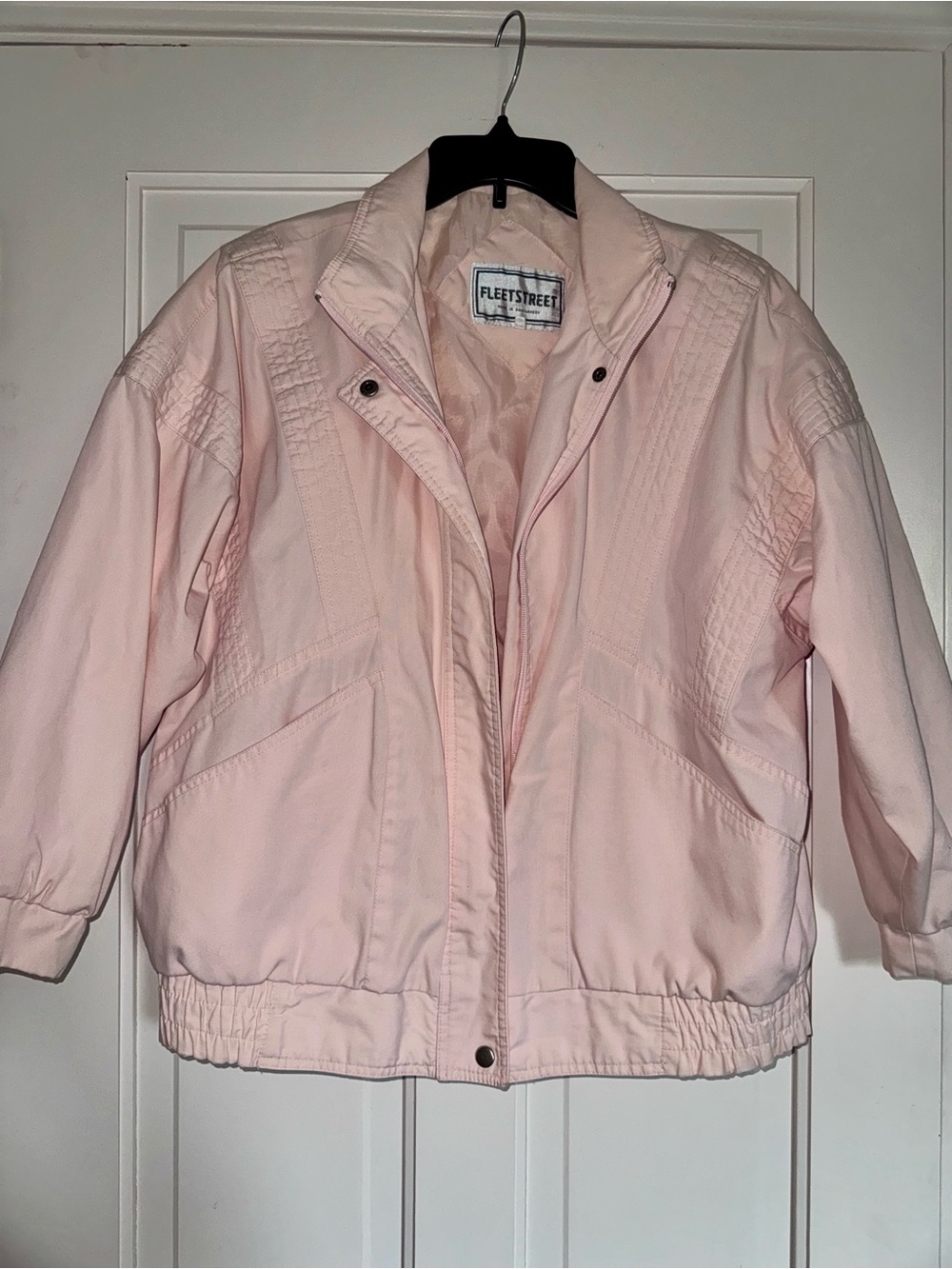 Vintage Women's Light Pink Bomber Jacket